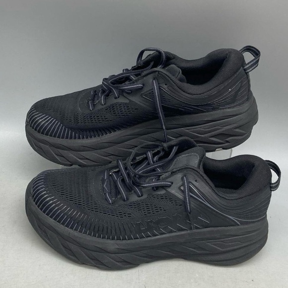 HOKA BONDI 7 WIDE (1110530-BBLC) All Black NWOB Men’s 7.5 2E or Women’s 9.5 2E - Picture 4 of 15